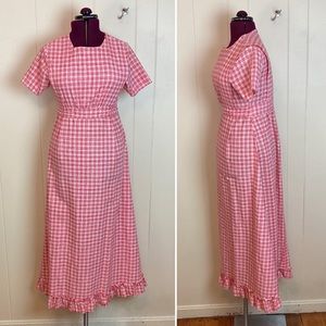 1970s Style Handmade Retro Prairie Dress Medium Casual Rockabilly Daytime